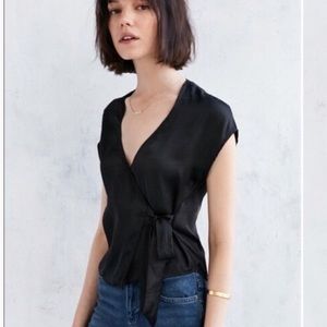 Silk wrap shirt